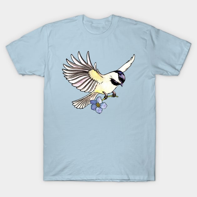 Chickadee T-Shirt by bonedesigns